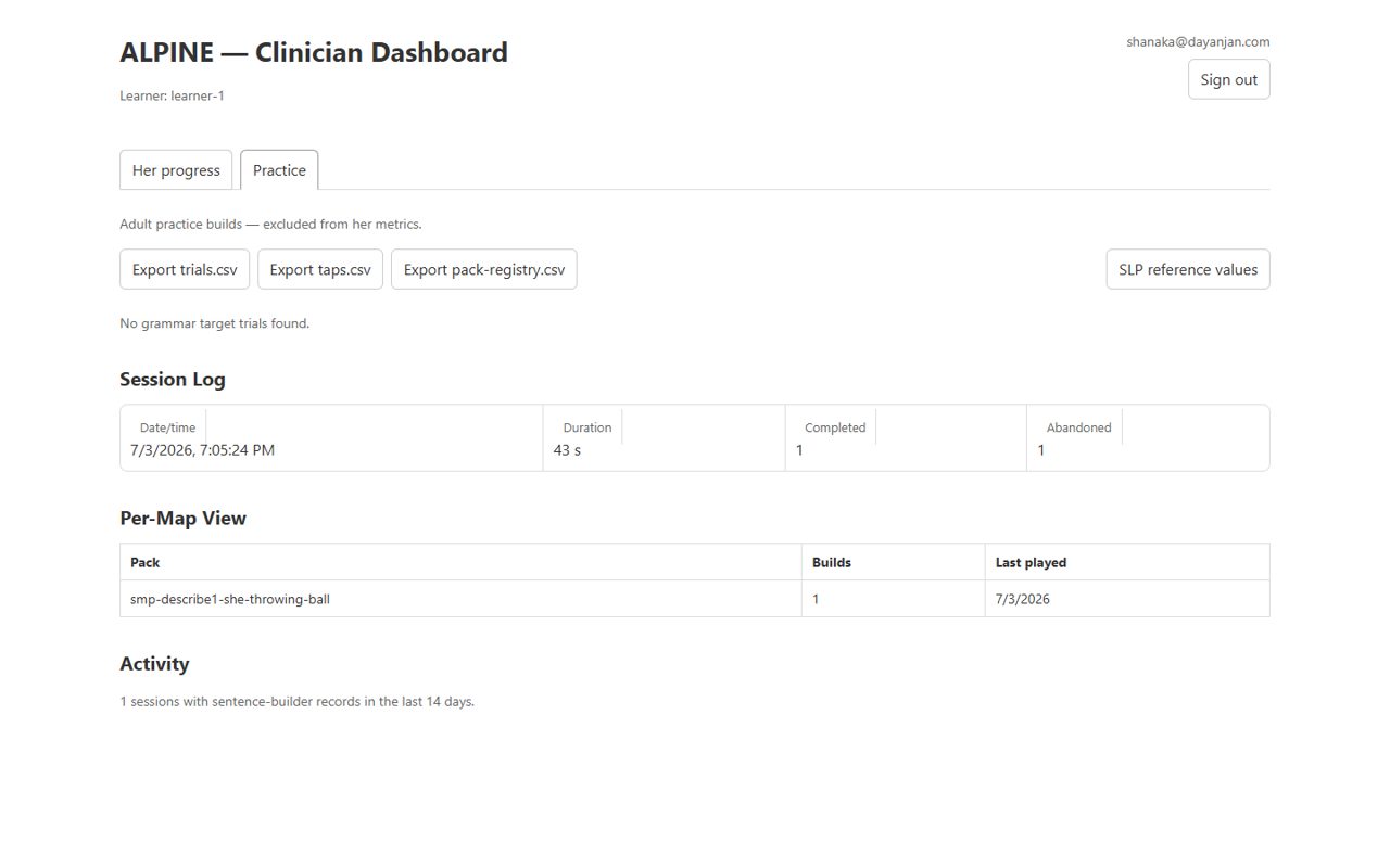 A close-up of the dashboard's CSV export buttons.