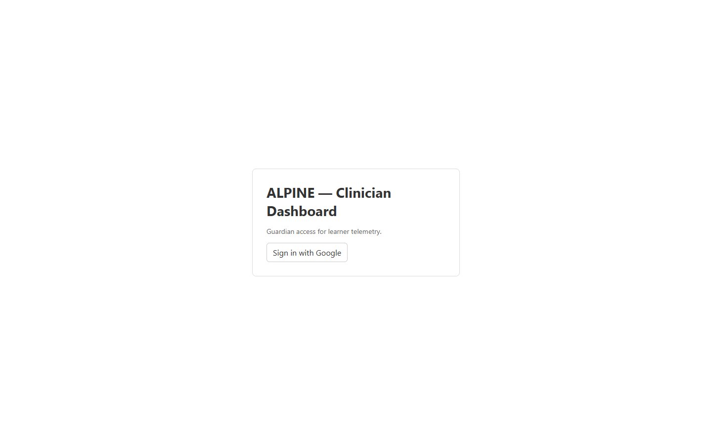 Sign-in page